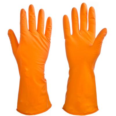 Перчатки резиновые оранж Vetta XL 447-035