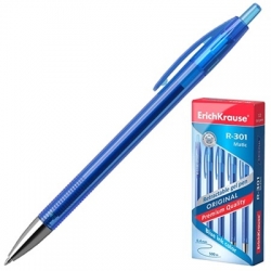 Ручка автомат синяя Erich Krause гелевая 0,5мм R-301 46460