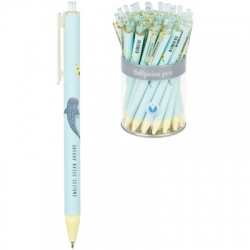 Ручка автомат синяя Greenwich Кит 0,7мм 25576