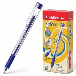 Ручка гелевая синяя Erich Krause Spiral 0,4мм 48177