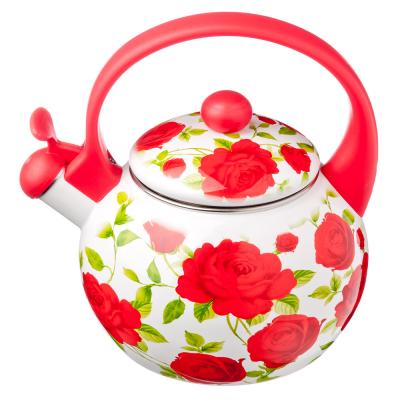 Чайник эмалир 2,2л со свистком Vetta Цветы 894-406