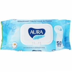 Туалетная бумага влажная Aura Ultra Comfort 50шт