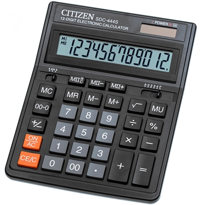 Калькулятор Citizen 12-разр 153*199*31мм SDC-444S
