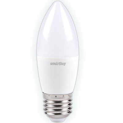 Лампа светодиодная Е27 5Вт 4000К Smartbuy-C37 свеча