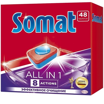 Таблетки для посудомоечных машин Somat ALL IN 1 (Сомат) 48шт