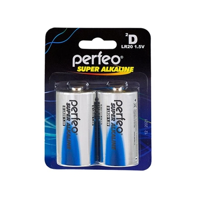 Батарейка большая Perfeo LR20 Super Alkaline (щелочная), цена за 1шт
