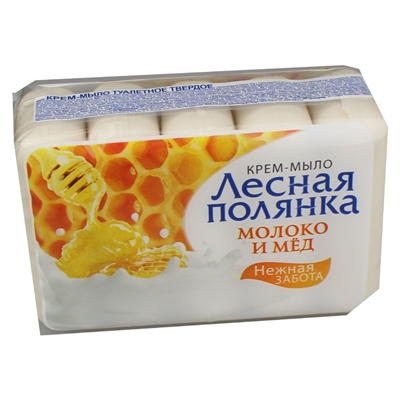 Мыло Нэфис Лесная поляна экопак 5*75г молоко и мед