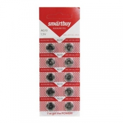 Батарейка часовая (таблетка) Smartbuy AG10-10B, цена за 1шт