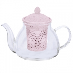 Чайник заварочный 0,6л розовый а-789роз