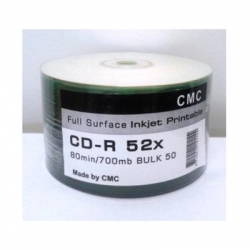Диски CD-R 80 52x Bulk/50 Full Ink Print (CMC), цена за 1шт