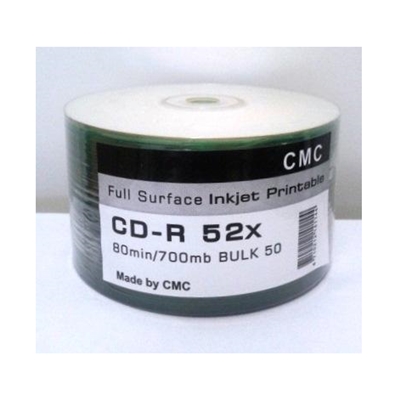 Диски CD-R 80 52x Bulk/50 Full Ink Print (CMC), цена за 1шт