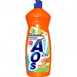Жидкость для посуды AOS 900мл (АОС) Ромашка и Витамин Е