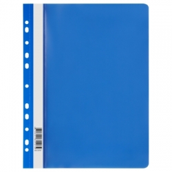 Скоросшиватель пластик А4 СТАММ 120мкм (перф) синяя ММ-30731