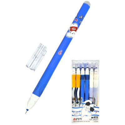 Ручка пиши-стирай синяя KWELT Puppy 0,5мм К-09151