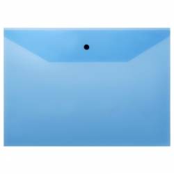 Папка на кнопке А4 СТАММ 120мкм, прозр, синяя ММ-30680