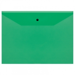 Папка на кнопке А4 СТАММ 120мкм прозр, зеленая ММ-30674