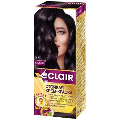 Краска для волос Eclair Omega Баклажан 3.6