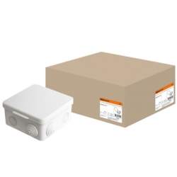 Распаячная коробка ОП 100*100*55мм, крышка, IP54, 8вх. TDM