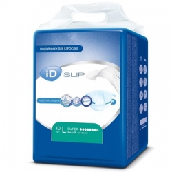 Подгузники для взрослых ID Slip L 10шт синяя пачка (7,5к)