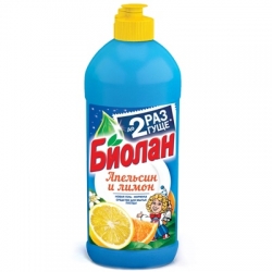 Жидкость для посуды Биолан 450мл Апельсин и лимон