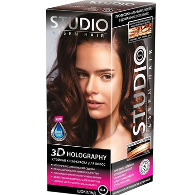 Краска для волос STUDIO 3Д Голографик 6.4 Шоколад